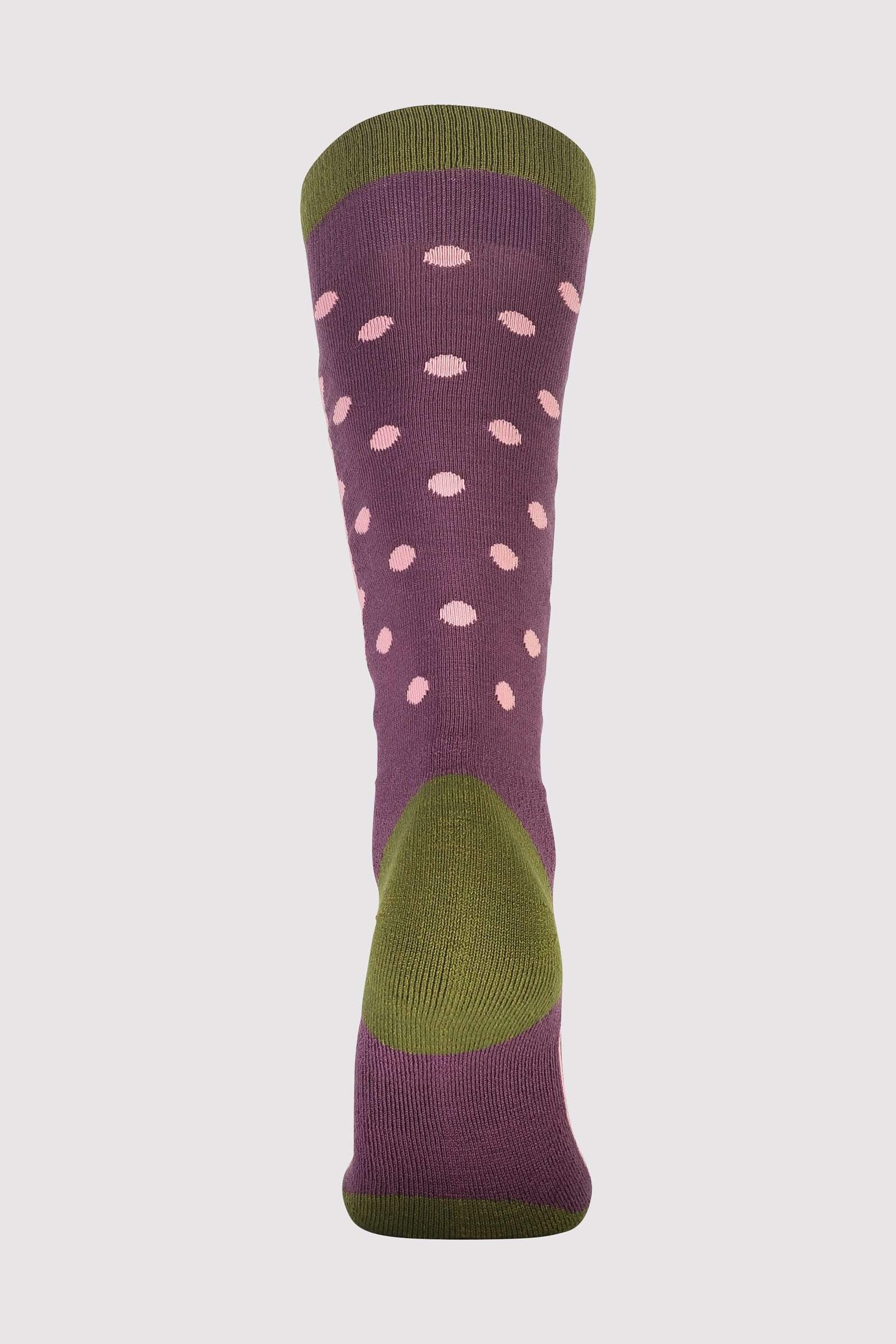 Women's Mons Tech Cushion Sock - Blackberry / Avocado